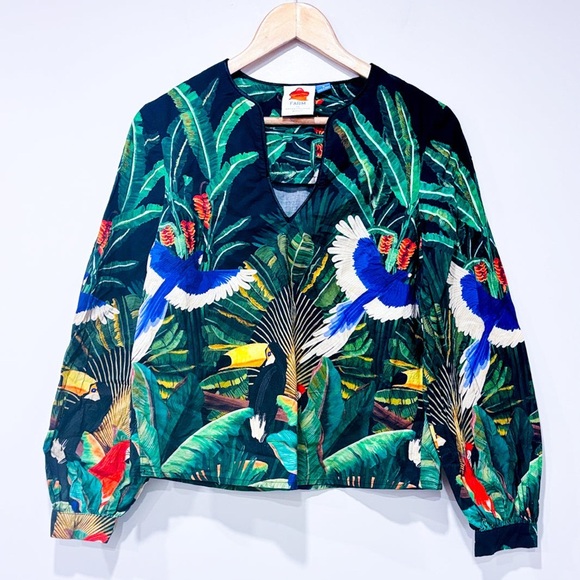 ✨HOST PICK✨ FARM RIO Adrianna blouse with tropical pattern * - Picture 2 of 9